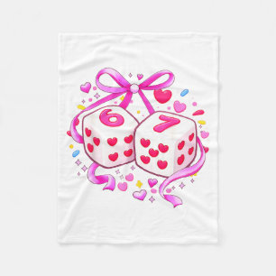 Lustige Vornehme 67 Valentinstag Six Seven Würfel  Fleecedecke