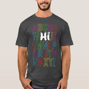 Lustige Vorschule Kindergarten Hi Alphabet Zurück T-Shirt