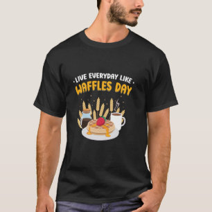 Lustige Waffel Frühstück Snack Favorit Sirup Waffe T-Shirt