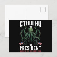 Lustige Wahlen 2024 Cthulhu für Präsident