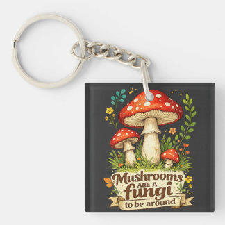Lustige Waldpilze Geschenk für Pilzsammler Schlüsselanhänger