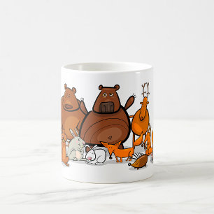 Lustige Waldtiere Süße Waldkreaturen Kaffeetasse