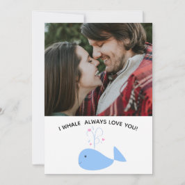 lustige Wale Liebe Sie Valentine/Jubiläum Foto Feiertagskarte
