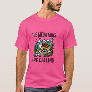 Lustige Wandernde Katze Bergliebhaber Wanderer Out T-Shirt