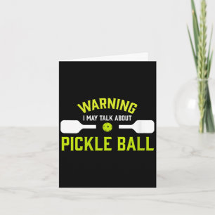 Lustige Warnung für Frauen im Pickle-Ball-Sport Karte