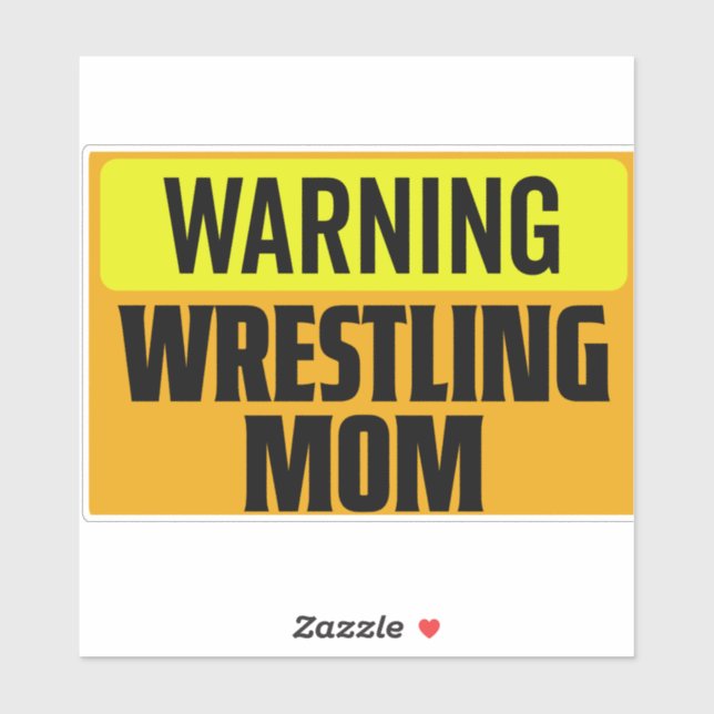Lustige Warnung Ringer-Mama Sportschild Grafik Aufkleber (Blatt)