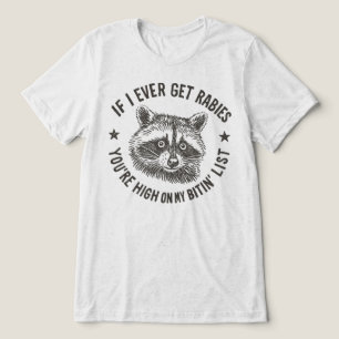 Lustige Waschbär-Tollwut-Beißen-Liste Tri-Blend Shirt