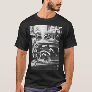 Lustige Waschbären-Gang Vintage Coole Katze T-Shirt