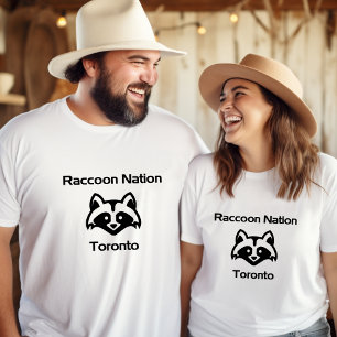 Lustige Waschbären-Nation Toronto Hell-Monoтон T-Shirt