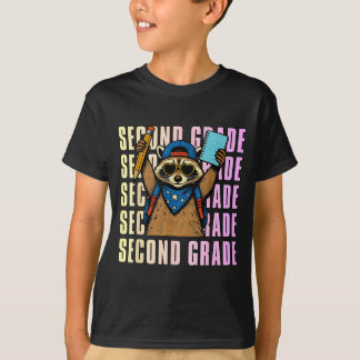 Lustige Waschbären Zweite Klasse Zurück zur Schule T-Shirt