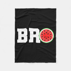 Lustige Wassermelone Bruder Süße Sommerferien Brud Fleecedecke