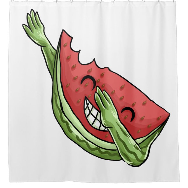 lustige Wassermelone Duschvorhang (Vorderseite)