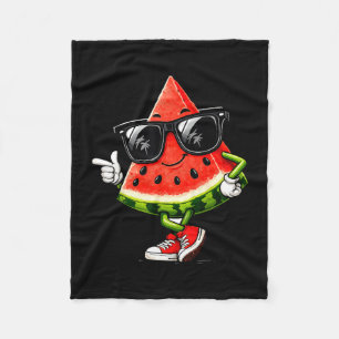 Lustige Wassermelone mit Sonnenbrille lustige Somm Fleecedecke