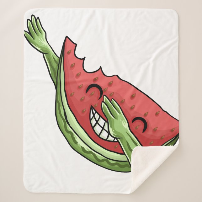 lustige Wassermelone Sherpadecke (Vorderseite)