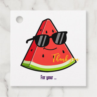 Lustige Wassermelonen-Sonnenbrille Danke Geschenkanhänger