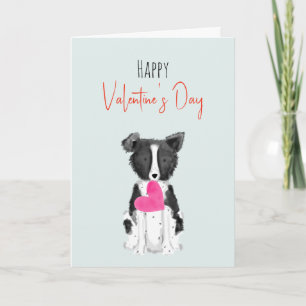 Lustige Watercolor Valentinstag Hunde Feiertagskar Feiertagskarte