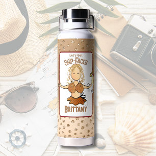 Lustige weibliche Cartoon-Bikinis Glitter Glamour  Trinkflasche