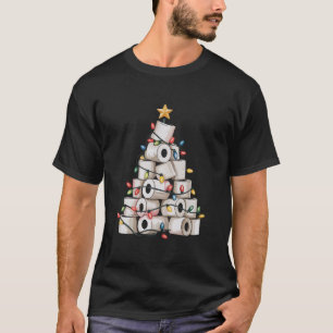 Lustige Weihnachten Badezimmer Toilettenpapier Bau T-Shirt