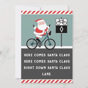 Lustige Weihnachten beim Radfahren