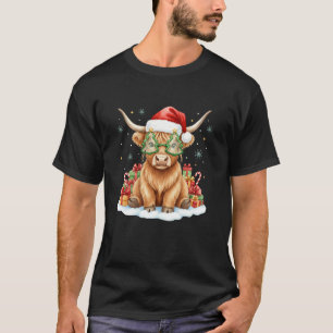 Lustige Weihnachten Highland Kuh Mooey Xmas Färse T-Shirt