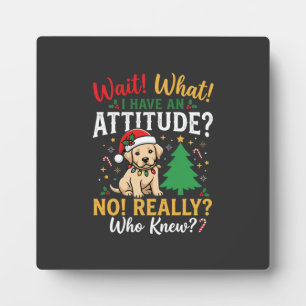 Lustige Weihnachten Hund Haltung Feiertag Fotoplatte