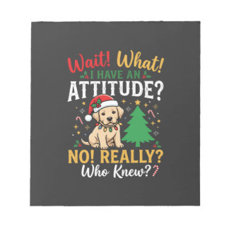Lustige Weihnachten Hund Haltung Feiertag Notizblock