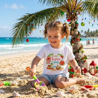 Lustige Weihnachten im Juli Strandferien  Baby T-shirt