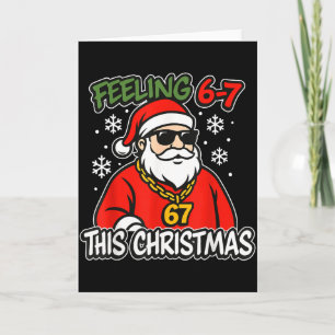 Lustige Weihnachten Kinder 6-7 67 Sechs Sieben Mem Karte