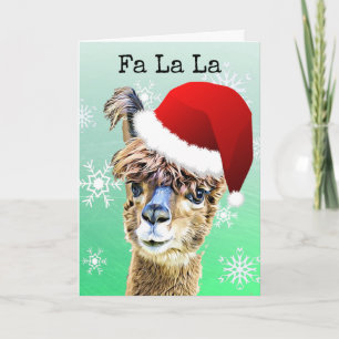 Lustige Weihnachten La La Llama Feiertage Karte