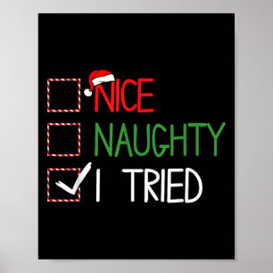 Lustige Weihnachten Nett Unartig Ich Habe Xmas Sch Poster