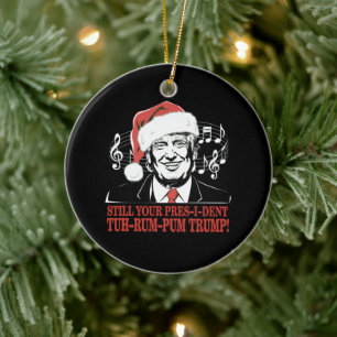 Lustige Weihnachten Präsident Trump Pyjama Hässlic Keramik Ornament