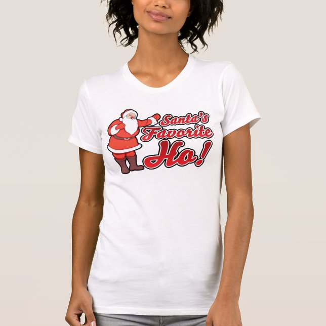 lustige Weihnachten Santas Favorite HO T-Shirt (Vorderseite)