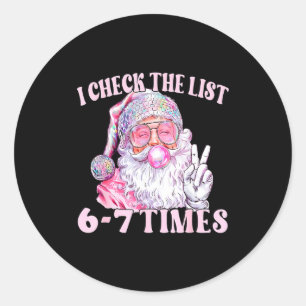 Lustige Weihnachten Sechs Sieben Meme Santa Ich Üb Runder Aufkleber
