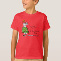 Lustige Weihnachten Süße Maus Baum Cartoon