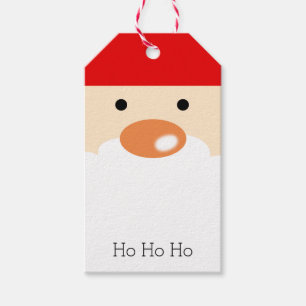 Lustige Weihnachten Süße Minimal Santa-Gesicht Ges Geschenkanhänger