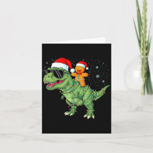 Lustige Weihnachten T Rex Dinosaur Lebkuchen Licht Karte