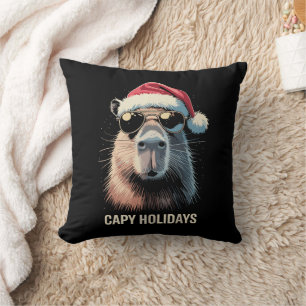 Lustige Weihnachts-Capy-Feiertage Xmas Capybara  Kissen