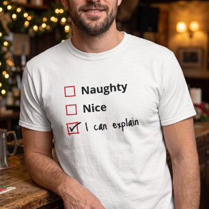 Lustige Weihnachts-Checkbox-Witz-Liste für die Ung T-Shirt