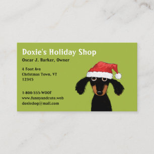 Lustige Weihnachts-Dachshund-Feiertags-Visitenkart Visitenkarte