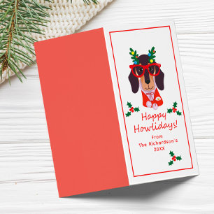 Lustige Weihnachts-Dog Howliday Süße Hund-Karte