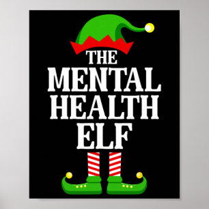 Lustige Weihnachts-Elfen-Familien-Matching-Gruppe Poster