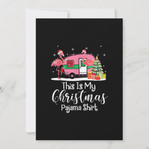 Lustige Weihnachts-Flamingo-Camper-Geschenke Feiertagskarte