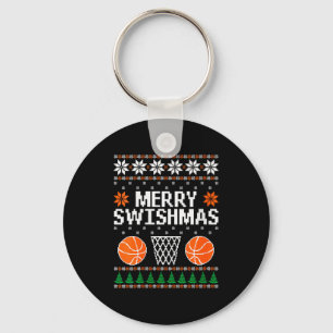 Lustige Weihnachts-Frauen Swishmas Xmas Basketball Schlüsselanhänger