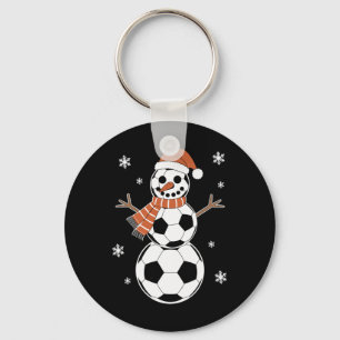 Lustige Weihnachts-Fußball-Bälle als Schneemann-Mä Schlüsselanhänger