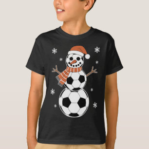 Lustige Weihnachts-Fußball-Bälle als Schneemann Mä T-Shirt
