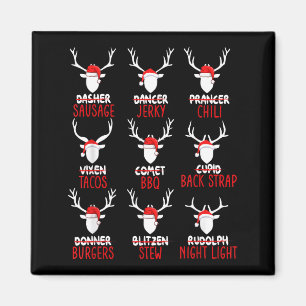 Lustige Weihnachts-Hirschjagd Jäger Alle von Santa Magnet