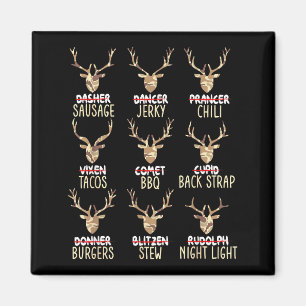 Lustige Weihnachts-Hirschjagd Jäger Alle von Santa Magnet