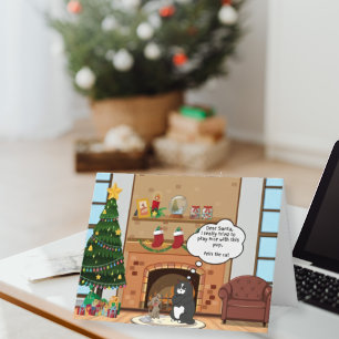 Lustige Weihnachts-Humor-Bah-Hum-Katz-Feiertags-Ka Feiertagskarte