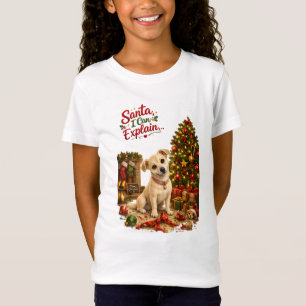 Lustige Weihnachts-Hund-Illustration T-Shirt