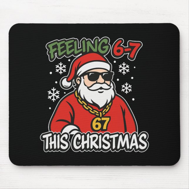 Lustige Weihnachts-Kinder 6-7 67 Sechs Sieben Meme Mousepad (Vorne)